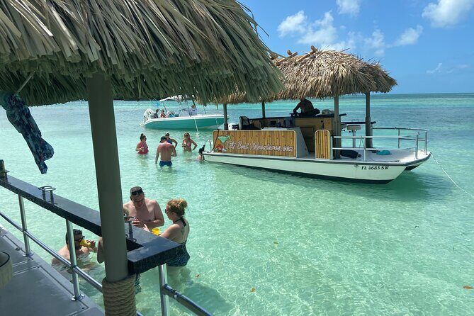 Key West Tiki Bar Boat to Popular Sand Bar with Turquoise Waters - The Morning Cruise: Historic Charter Boat Row to the Keys Back Country